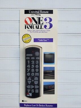One For All 3 Little Easy Universal Remote Control TV VCR Cable URC-2060 NIP